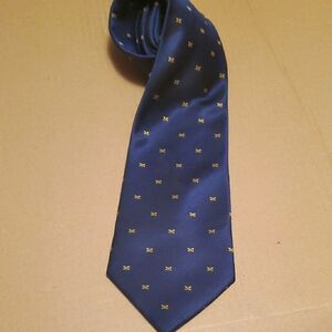Michigan Tie Blue W/ Gold Letter M